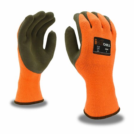 CORDOVA ION-CHILL, Latex, Sandy, Thermal Gloves, L, 12PK 3888L